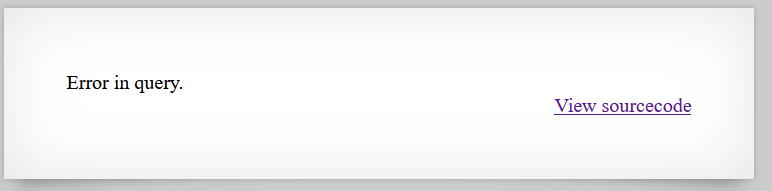 Error in Query