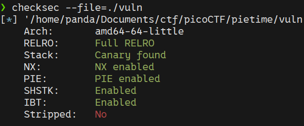 PIE Enabled