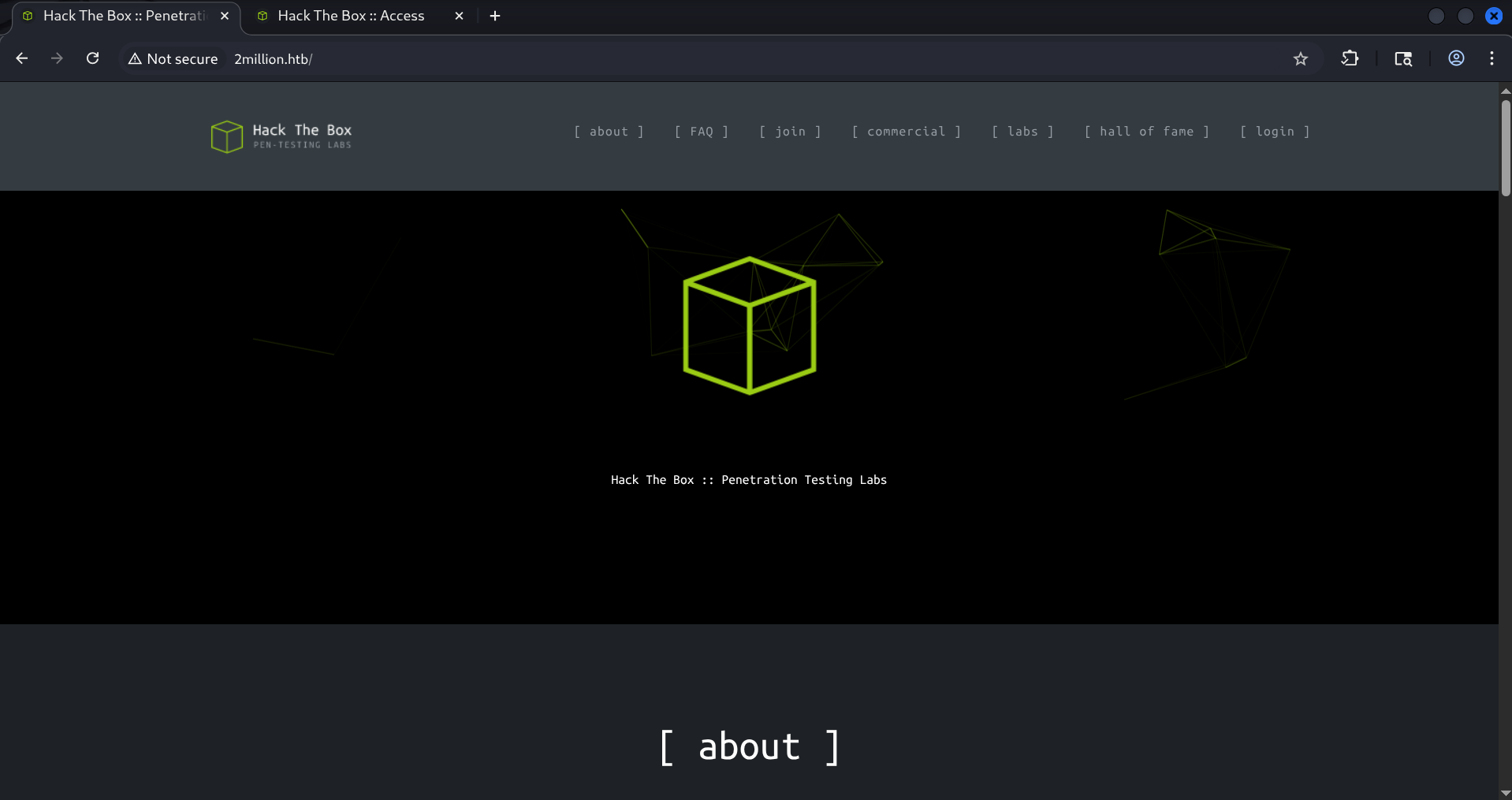 Old HackTheBox Page